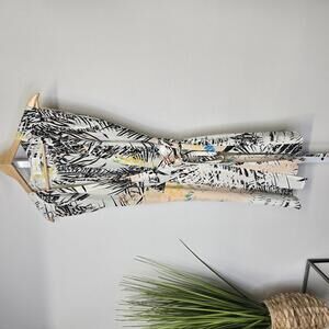 Yumi Kim‎ Sleeveless Silk Abstract Wrap Print Dress Size S